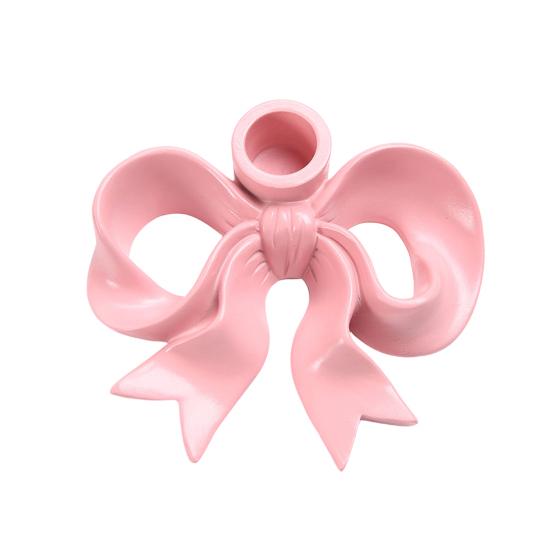 Rosa Schleife Keramik Kerzenhalter Spitzkerzenständer Kerzenleuchter Tischdekoration Feiertagsparty Heim Büro Schreibtisch Dekoration rosa von Joom DACH