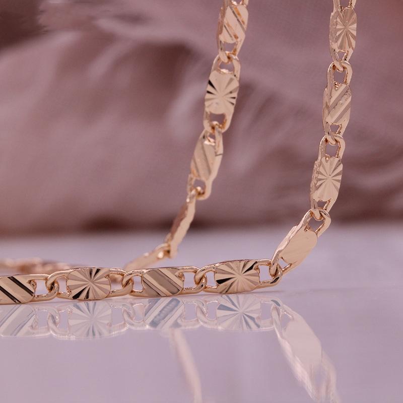 Rose Gold Necklace Fashion Flower Pattern Design Necklace Exquisite Girls Banquet Birthday Gift 50m rose gold von Joom DACH
