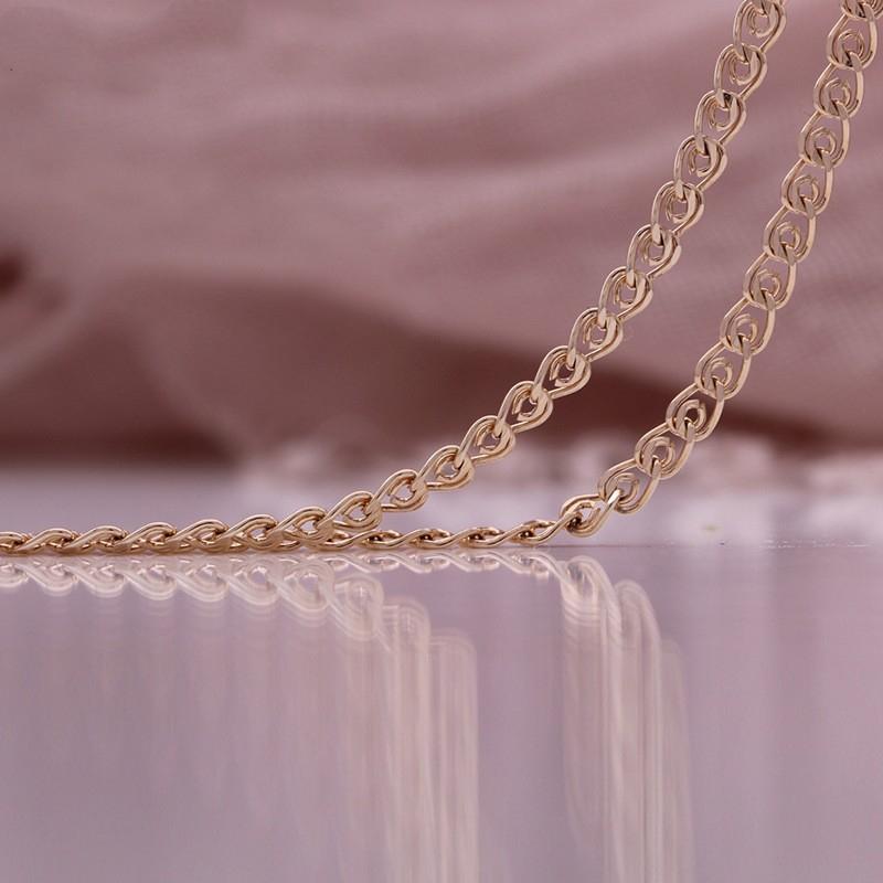 Roségoldfarben, italienische Handwerkskunst, zartes Mädchen-Frau-Armband, Halskette, Kombination aus langer Kette 3mm*19cm von Joom DACH