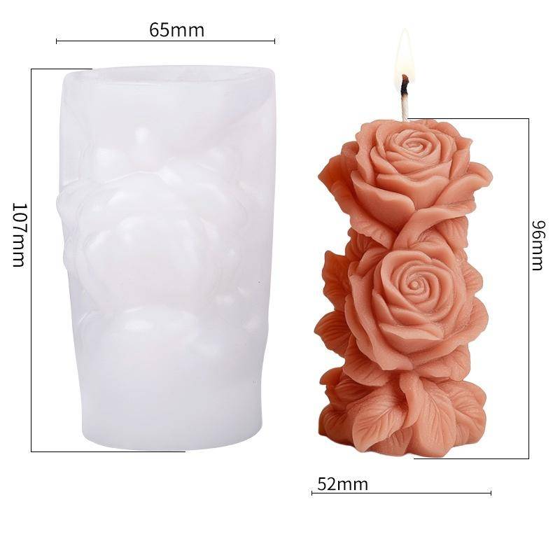 Rosen Säule Duftkerze Silikonform DIY Handgemachtes Geschenk Aroma Diffusor Silikonform von Joom DACH