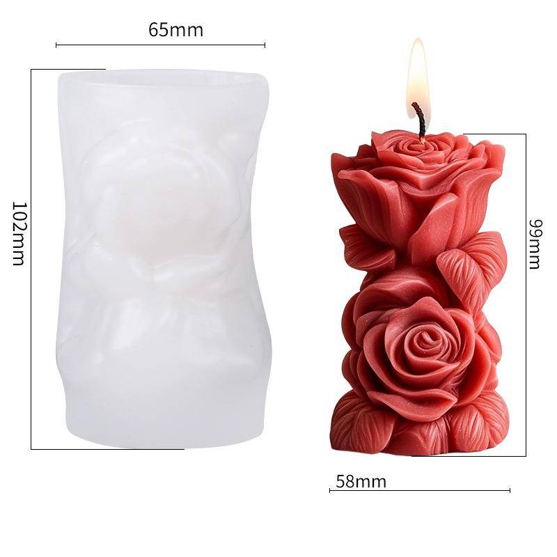 Rosen Säule Duftkerze Silikonform DIY Handgemachtes Geschenk Aroma Diffusor Silikonform von Joom DACH