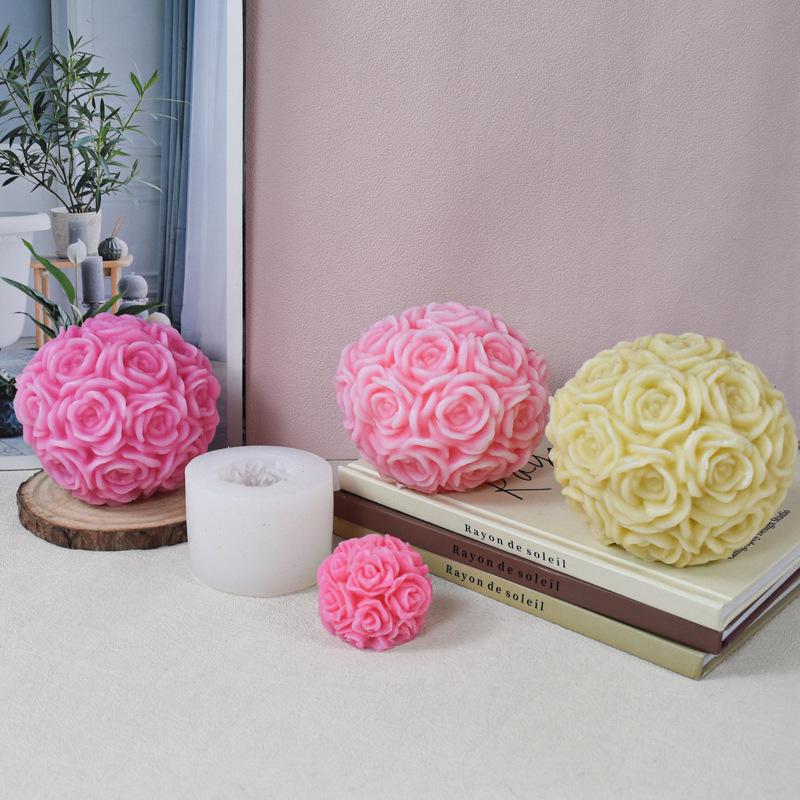 Rosen-Silikonform für Kerzen- oder Fondantkuchen-Design von Joom DACH