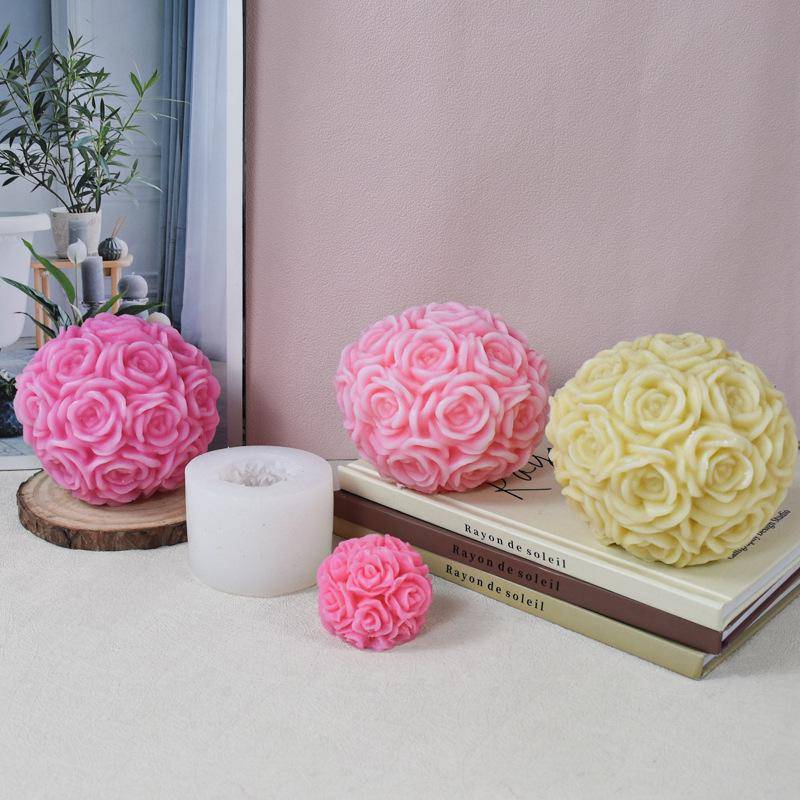 Rosen-Silikonform für Kerzen- oder Fondantkuchen-Design von Joom DACH