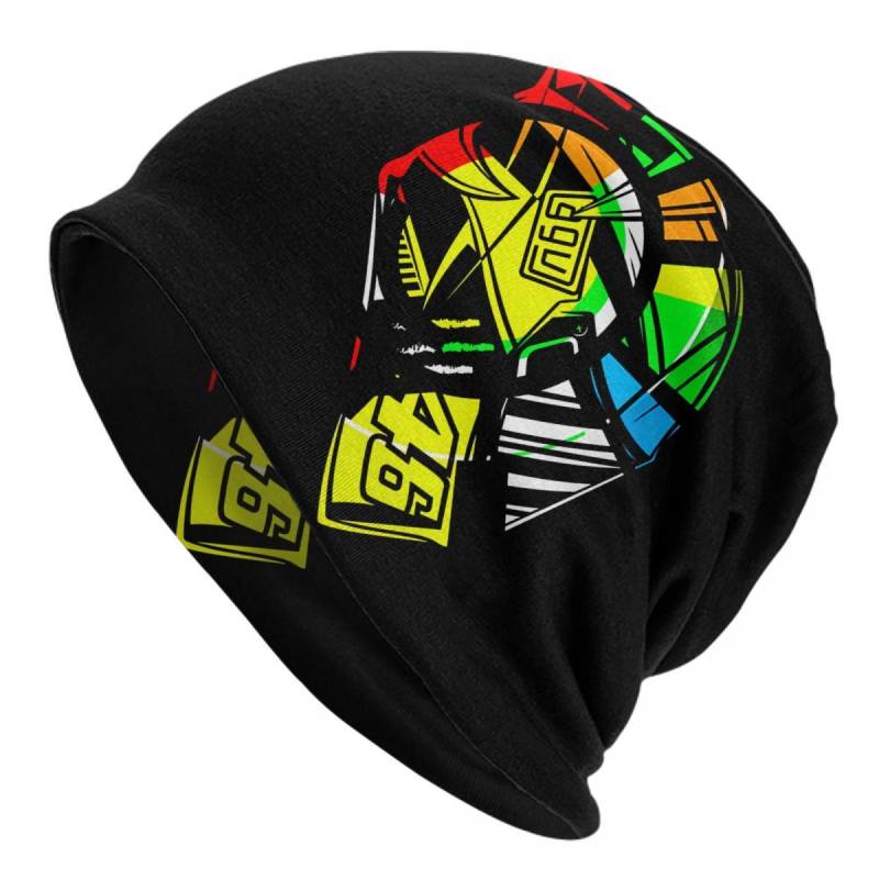Rossi Skullies Beanies Caps Unisex Winter Warme Strickmütze Damen Unisex Coole Erwachsene Motorrad Racing Motorhaube Hüte Outdoor Ski Cap Beanies Hat von Joom DACH