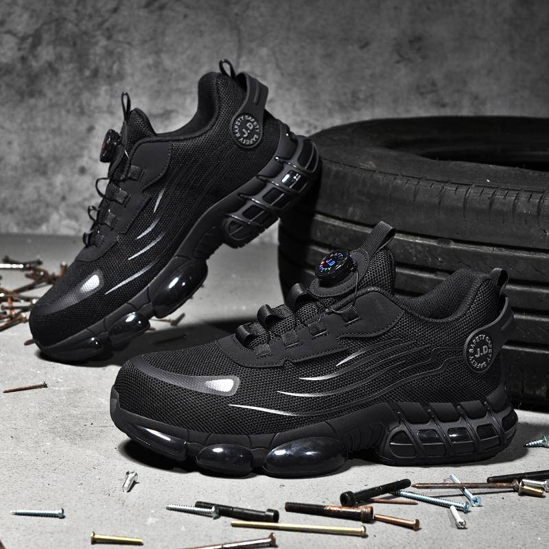 Rotierende Taste Neue Sicherheitsschuhe Männer Anti-smash Anti-punktion Arbeit Schuhe Mode Männer Sport Schuhe Sicherheit Schutz stiefel Männer 43 schwarz von Joom DACH