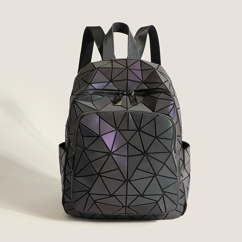 Rucksack Damen All-Match-Schultasche Herren- und Damenmode Diamond Check Bag Dazzling Laser Reisetasche Rucksack von Joom DACH