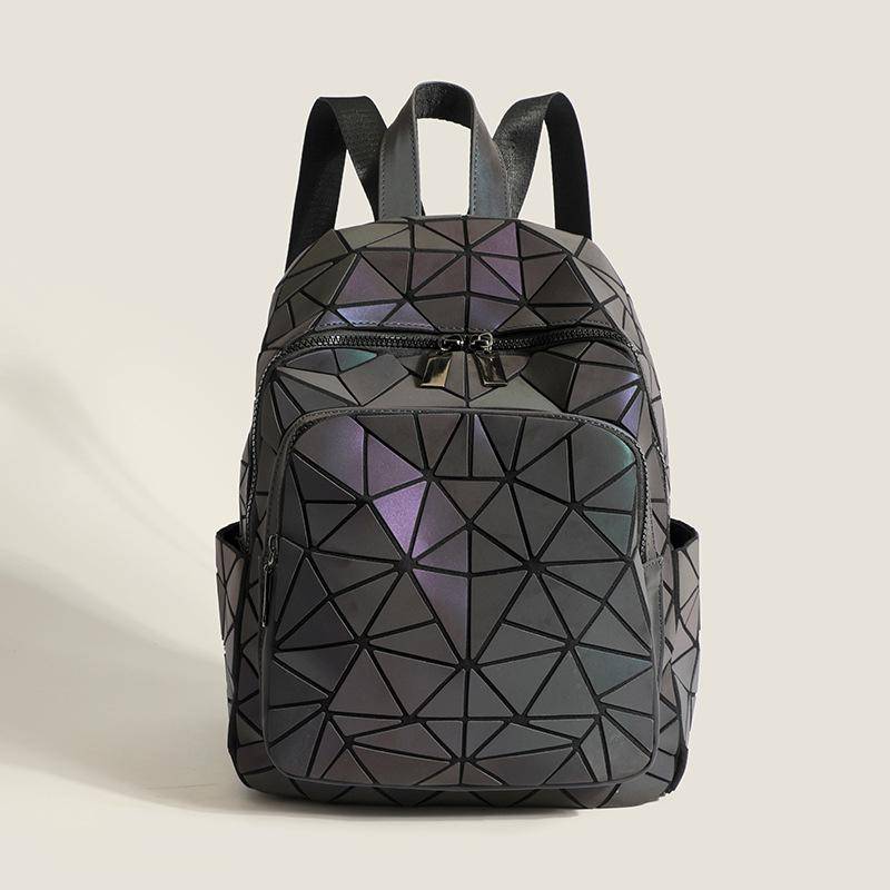 Rucksack Damen All-Match-Schultasche Herren- und Damenmode Diamond Check Bag Dazzling Laser Reisetasche Rucksack von Joom DACH