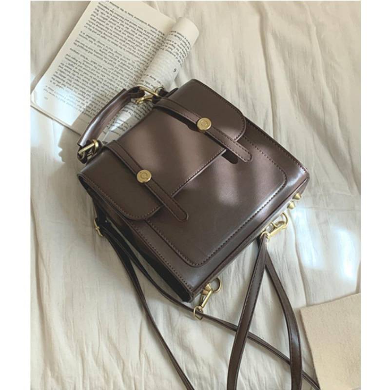 Rucksack Damen Neuer Studentenrucksack Multifunktionale Schultasche Handgehaltene Reisetasche dunkelbraune von Joom DACH