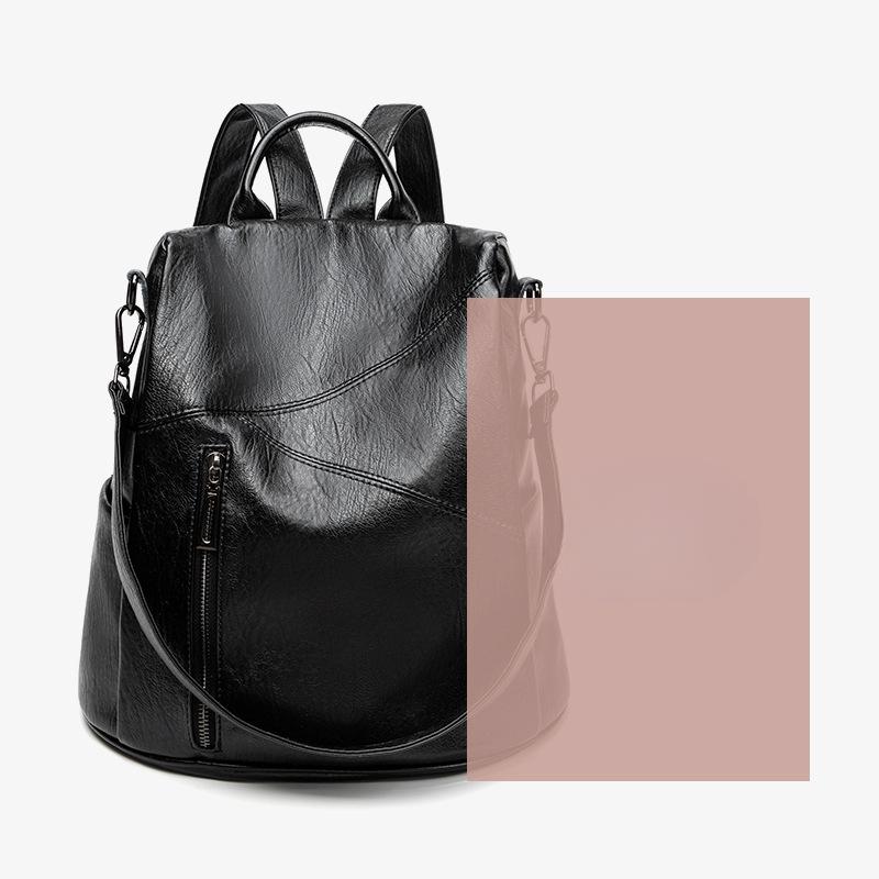 Rucksack Damen Sommer Weiches Leder Rucksack Freizeit Diebstahlsicher Reisetasche Mehrzweck von Joom DACH