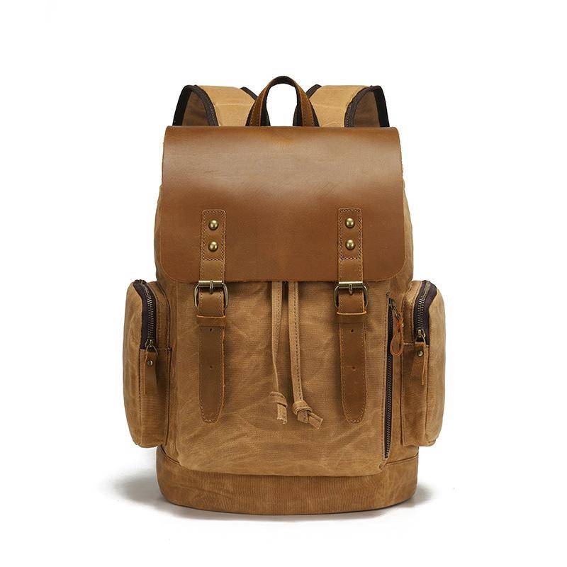 Rucksack Herren und Damen Outdoor-Sport Wandertasche Reiserucksack Schultasche Tasche Canvas khaki von Joom DACH