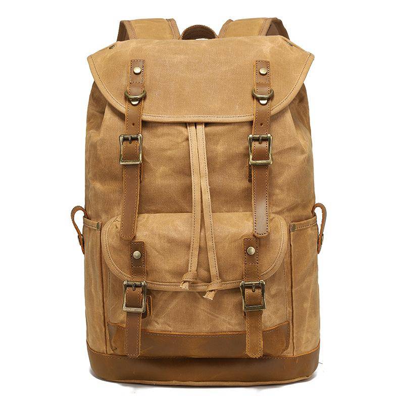 Rucksack Herren und Damen Outdoor-Sport Wandertasche Reiserucksack Schultasche Tasche Canvas khaki von Joom DACH
