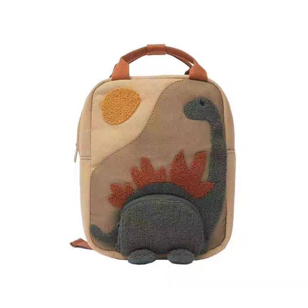 Rucksack in Cartoon-Tierform, bestickt mit Dinosaurierform, Schultasche, Rucksack in Dinosaurierform, Mädchen Dinosaur von Joom DACH