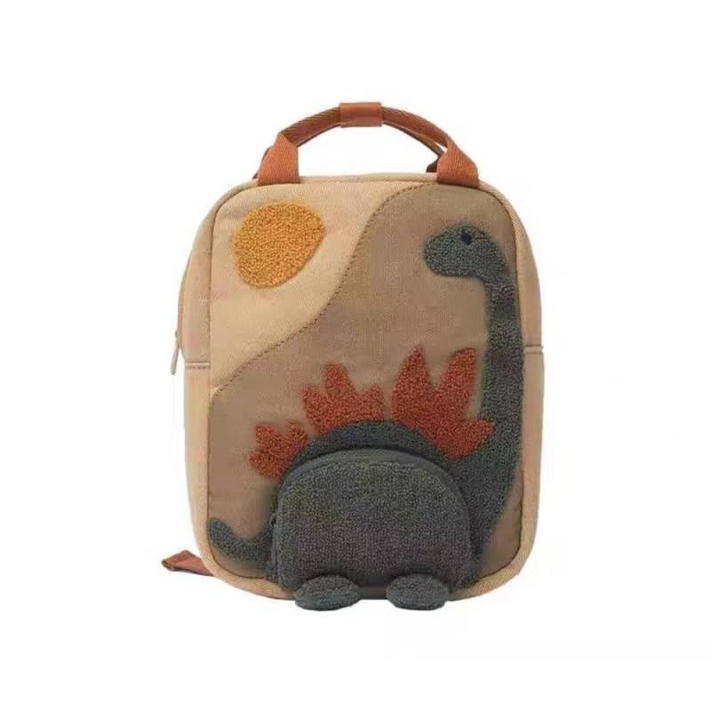Rucksack in Cartoon-Tierform, bestickt mit Dinosaurierform, Schultasche, Rucksack in Dinosaurierform, Mädchen Dinosaur von Joom DACH
