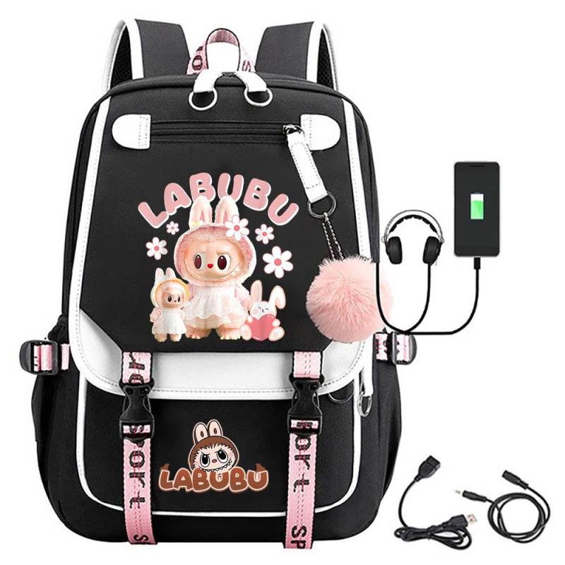 Rucksack mit Cartoon-Druck Reisetasche Computertasche Studentenrucksack für Damen und Herren Freizeitrucksack Schultasche average size von Joom DACH