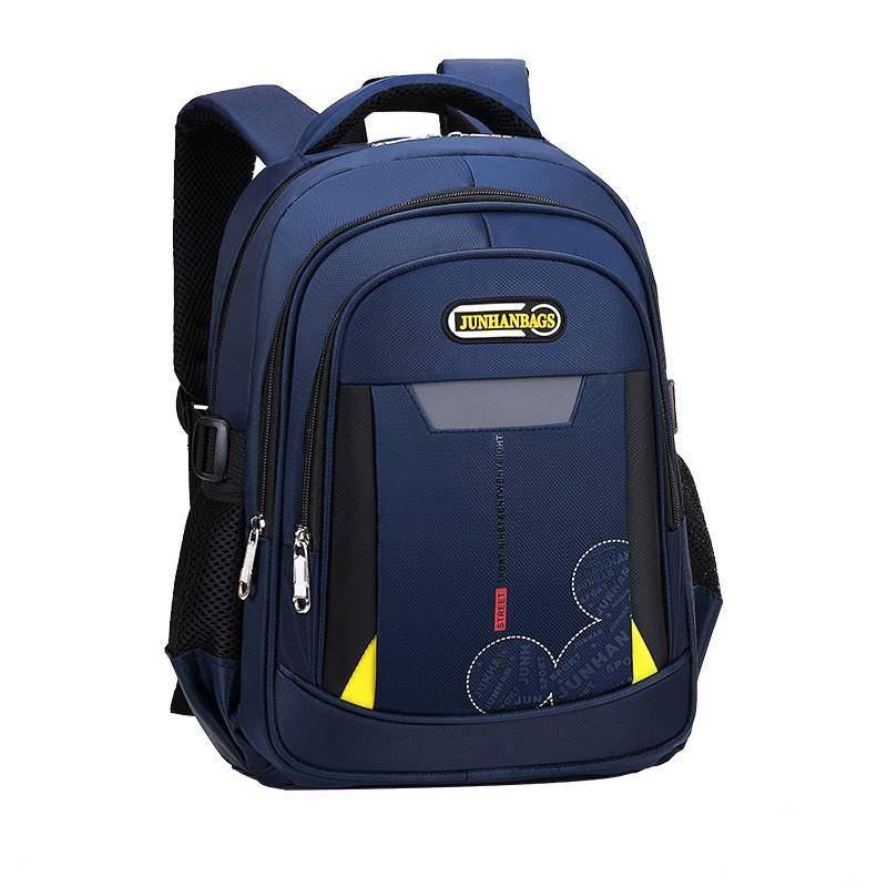 Rucksack mit Rückenschutz, leicht, für Mädchen und Jungen, Schulranzen für den Kindergarten, Teenager, Kinder, Schulranzen für Grundschüler L navy blau von Joom DACH