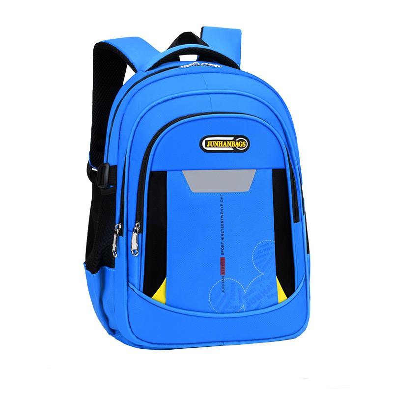 Rucksack mit Rückenschutz, leicht, für Mädchen und Jungen, Schulranzen für den Kindergarten, Teenager, Kinder, Schulranzen für Grundschüler S blau von Joom DACH