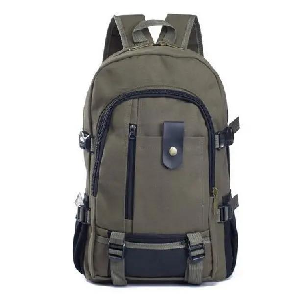 Rucksack mit großer Kapazität, Bergsteigertasche, Rucksack für Männer, Canvas, große Kapazität, High-School-Rucksäcke, Outdoor-Reisen, Campingtasche, Computertasche One Size grün von Joom DACH