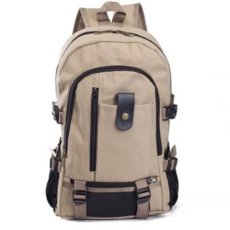 Rucksack mit großer Kapazität, Bergsteigertasche, Rucksack für Männer, Canvas, große Kapazität, High-School-Rucksäcke, Outdoor-Reisen, Campingtasche, Computertasche One Size helle khaki von Joom DACH