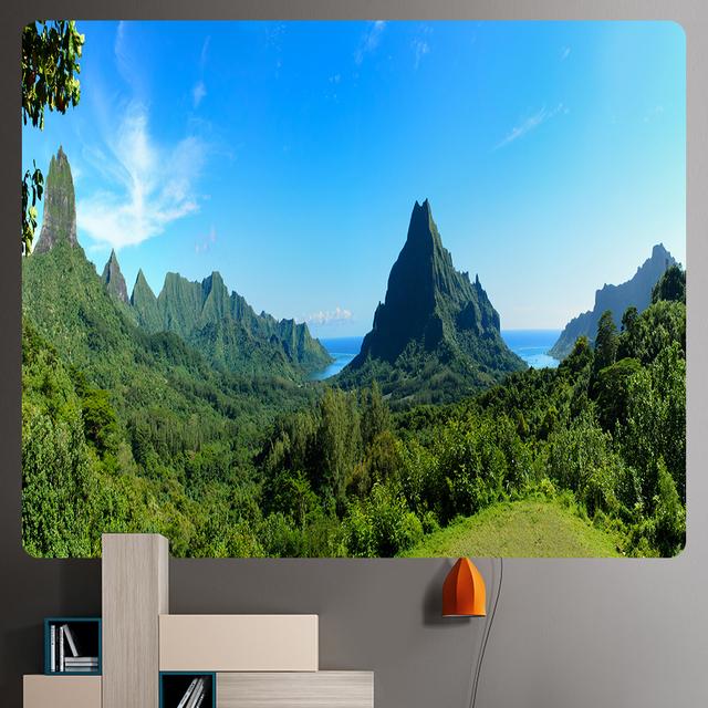 Ruhiger Wald-Wandteppich, Heimdekoration, Wandteppich, Mandala, Bohemian-Stil, dekorative Reisematratze, Yogamatte, Hippie-Sofadecke 230x180cm von Joom DACH