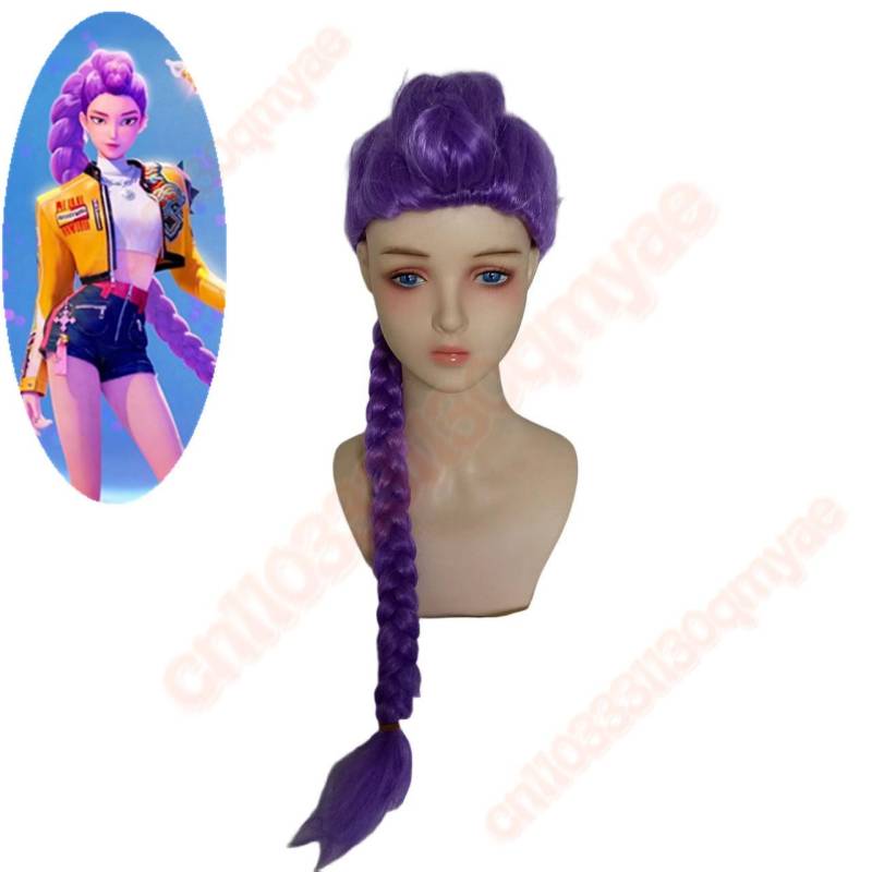 Rumi Kpop Dämonenjäger Cosplay Schwarze Lederjacke Kostüm mit Schwert für Frauen Kinder - Fantasy Halloween Karnevalsparty Outfit KIDS 110 von Joom DACH