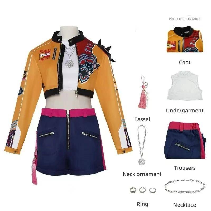 Rumi Mira Zoey Cosplay KPop Cosplay Kostüm Perücke 2026 Uniform Frauen Mädchen Halloween Party Rollenspiel Outfits für Erwachsene Kind Child 120 von Joom DACH