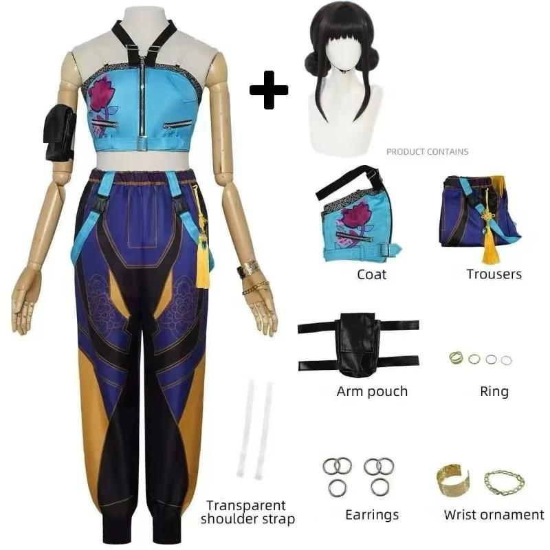 Rumi Mira Zoey Cosplay KPop Cosplay Kostüm Perücke 2026 Uniform Frauen Mädchen Halloween Party Rollenspiel Outfits für Erwachsene Kind Child 120 von Joom DACH
