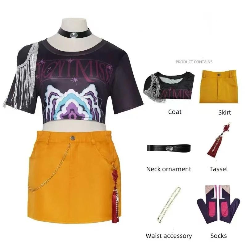 Rumi Mira Zoey Cosplay KPop Cosplay Kostüm Perücke 2026 Uniform Frauen Mädchen Halloween Party Rollenspiel Outfits für Erwachsene Kind Child 120 von Joom DACH