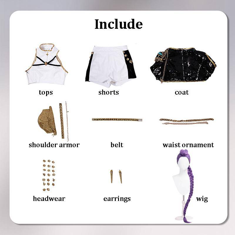 Rumi Zoey Mira Cosplay KPop Dämonenjäger Cosplay Kostüm Perücke Frauen Schwarz Golden Anzug Halloween Party Rollenspiel Outfit XS Rumi Zoey Mira Cosplay KPop Dämonenjäger Cosplay Kostüm Perücke Frauen Schwarz Golden Anzug Halloween Party Rollenspiel Outfit XS von Joom DACH