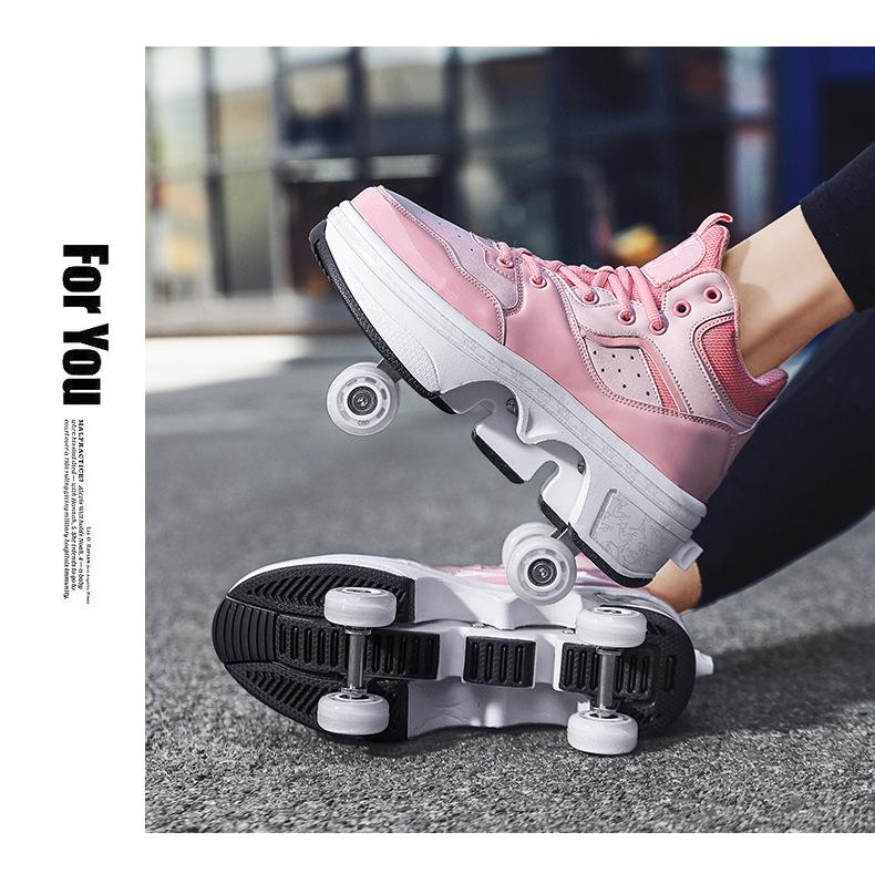 Runaway Shoes Mädchen Fried Street Skates Neu Vierrad Kann Gesammelt Werden Günstig Hochwertige Dual-Purpose Rollschuhe Erwachsene 41 von Joom DACH