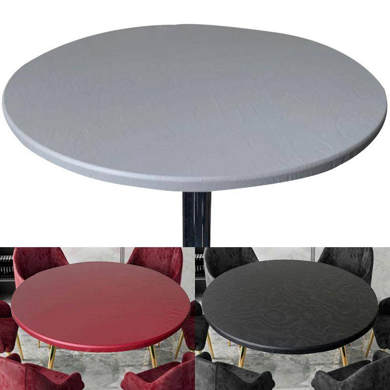 Runde 60-130cm Protector ausgestattet Tischdecke Tischdecke wasserdicht elastisch 60cm graue von Joom DACH