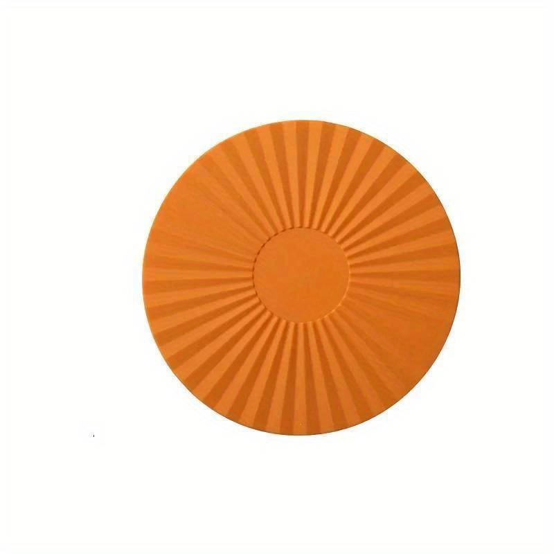 Runde Hitzebeständige Topf Pfanne Silikonmatte Rutschfeste Untersetzer Tischset Teeschutzpad Küchenhelfer Zubehör orange von Joom DACH