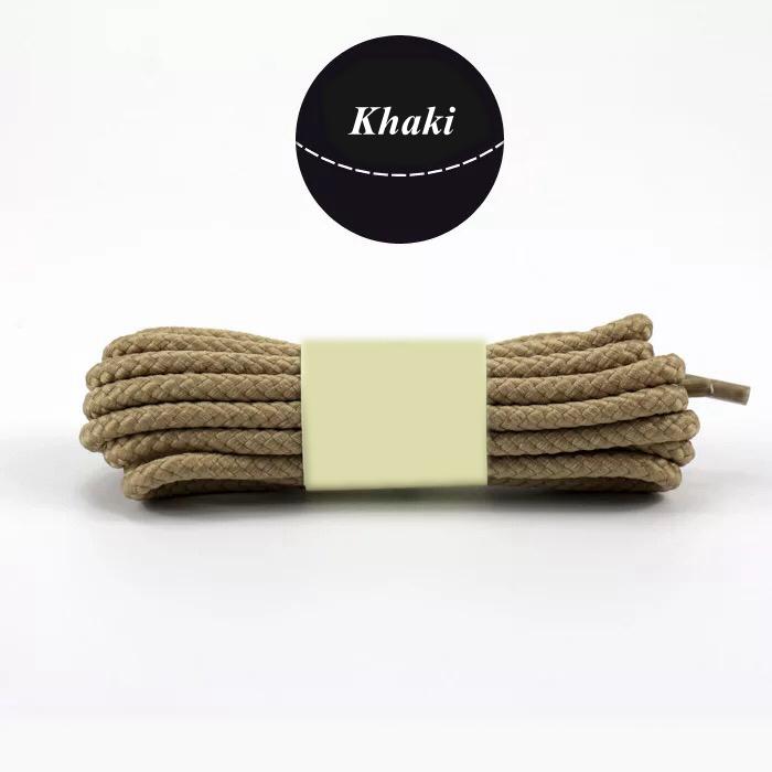 Runde Schnürsenkel aus Gummiband für Outdoor-Wandersportschuhe, Schnürsenkel für Turnschuhe, 80/100/120/140/160 cm, Herren und Damen, Stiefel- und Schuhzubehör 120cm khaki von Joom DACH