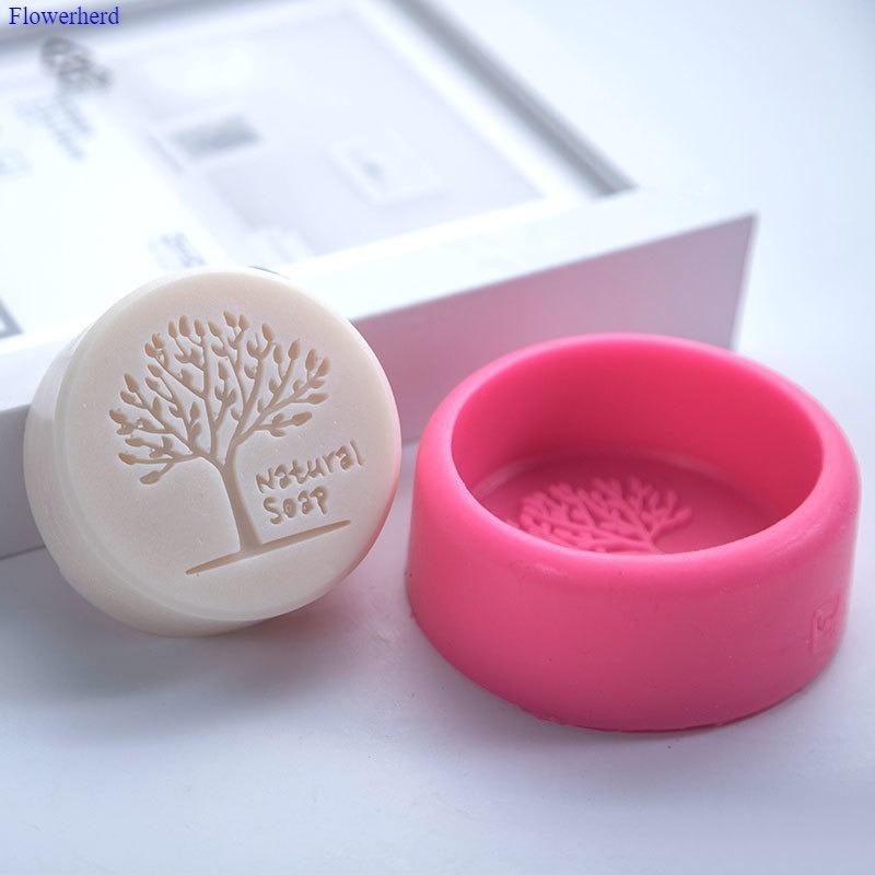 Runde natürliche Baum DIY Weihnachten Seife Form Seife Herstellung Zubehör Kerzenform Runde Kerze Form Handgemachte Seife Silikon Form Süßigkeiten Kuchen Dekoration rosa von Joom DACH