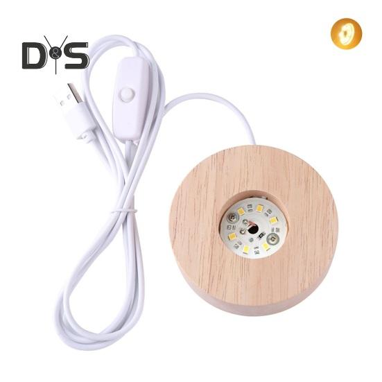 Rundes Nachtlicht Breite Anwendung Zuverlässiger DIY Holzlampensockel Warm light Rundes Nachtlicht Breite Anwendung Zuverlässiger DIY Holzlampensockel Warm light von Joom DACH