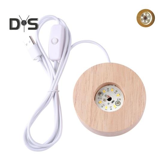 Rundes Nachtlicht Breite Anwendung Zuverlässiger DIY Holzlampensockel White Light. Rundes Nachtlicht Breite Anwendung Zuverlässiger DIY Holzlampensockel White Light. von Joom DACH
