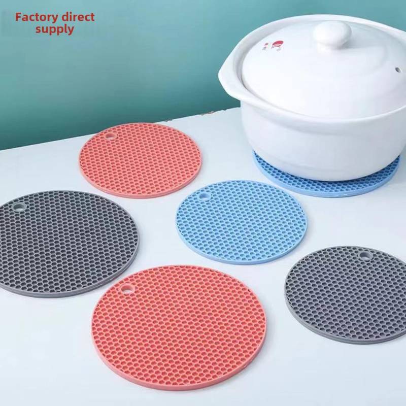 Rundes Silikon-Waben-Isolierpad: Verbrühungssicherer Untersetzer und Tischset, hitzebeständige Auflaufform-Unterlage. Large 17cm von Joom DACH