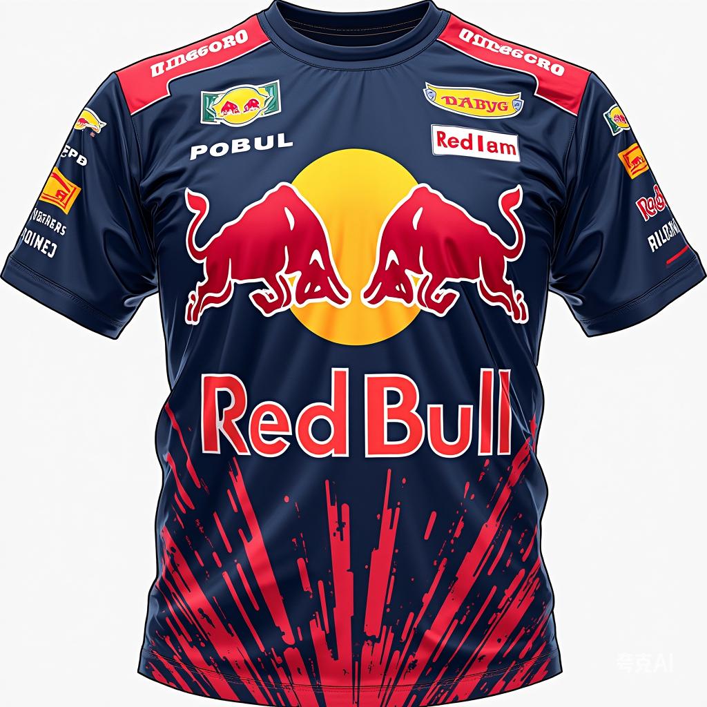 Rundhals 3D Red Bull Racing Aufdruck Top Lässige Kurzarm Herren T-Shirts - Weicher Mittlerer Stretch Polyester Stoff Sommer Relaxed Fit Kleidung M von Joom DACH