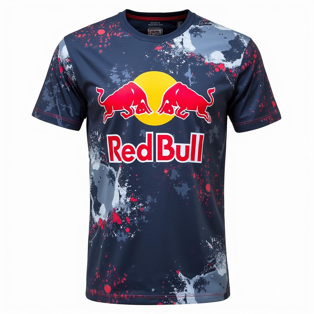 Rundhals 3D Red Bull Racing Aufdruck Top Lässige Kurzarm Herren T-Shirts - Weicher Mittlerer Stretch Polyester Stoff Sommer Relaxed Fit Kleidung XXL von Joom DACH
