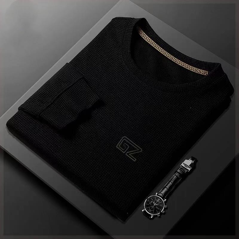 Rundhalspullover Herren Frühling Dünnes Rundhals Langarm T-Shirt Neues Bottoming Top XXXXL von Joom DACH