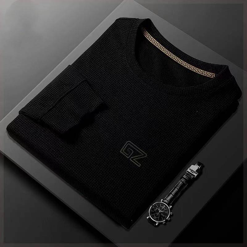 Rundhalspullover Herren Frühling Dünnes Rundhals Langarm T-Shirt Neues Bottoming Top XXXXL von Joom DACH