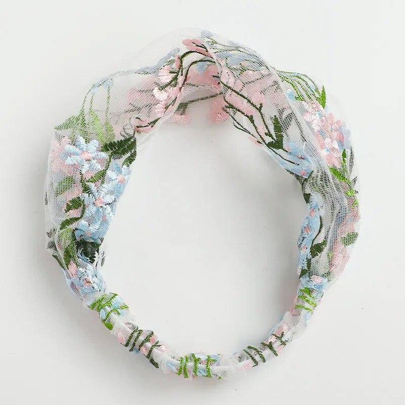Ruoshui Sommer Frau Elegante Spitze Haarband Blumen Stirnband Turban Frauen Kopfbedeckung Haar Zubehör Mädchen Lünette Mode Bandana von Joom DACH