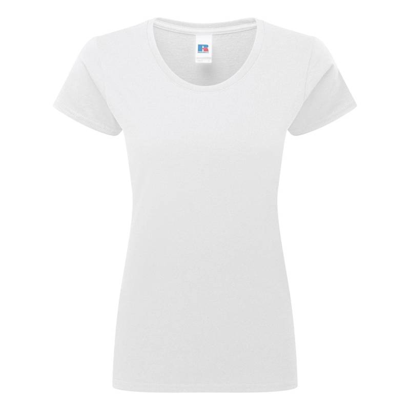 Russell Damen T-Shirt mit Rundhalsausschnitt XS weiß Russell Damen T-Shirt mit Rundhalsausschnitt XS weiß von Joom DACH