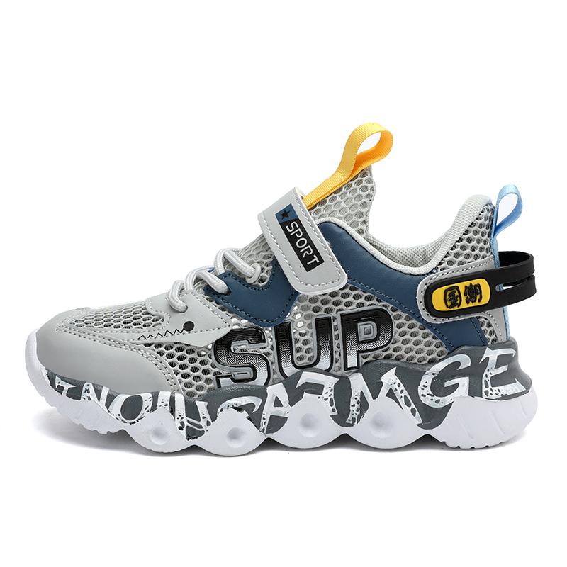 Rutschfeste, verschleißfeste, modische Low-Top-Papa-Schuhe für Kinder, Outdoor-Sportschuhe, Freizeitschuhe, Laufschuhe 32 graue/blau von Joom DACH