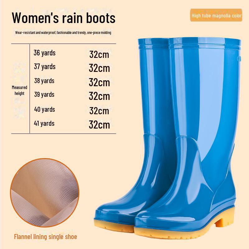 Rutschfeste, warme Gummistiefel für Damen mit hohem Schaft – Kostenloser Versand 36 von Joom DACH