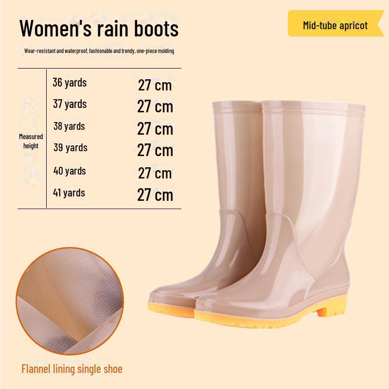 Rutschfeste, warme Gummistiefel für Damen mit hohem Schaft – Kostenloser Versand 39 von Joom DACH