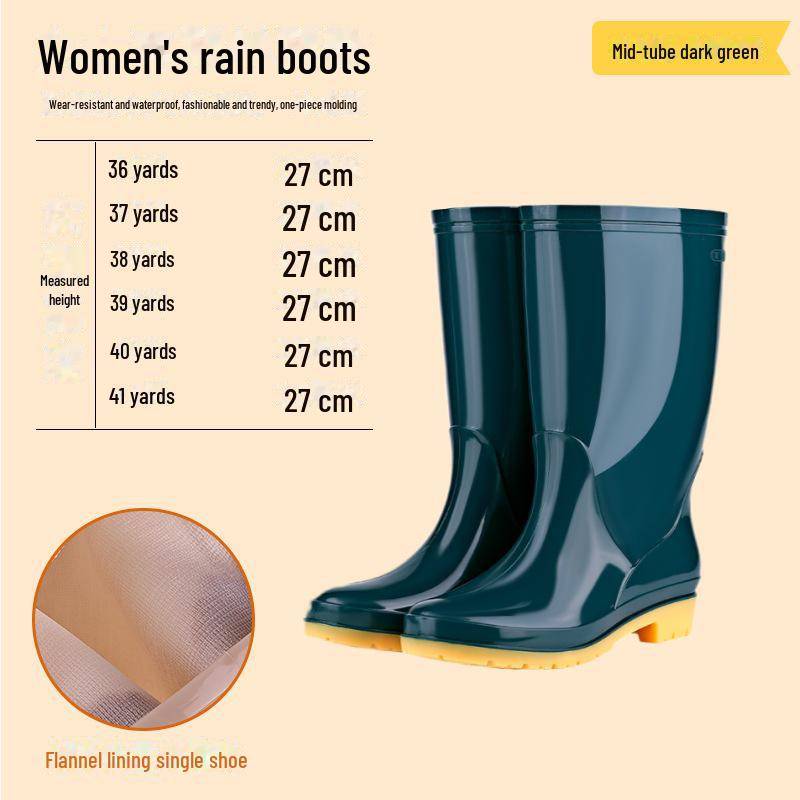 Rutschfeste, warme Gummistiefel für Damen mit hohem Schaft – Kostenloser Versand 41 von Joom DACH