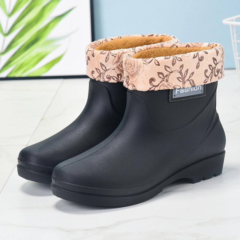 Rutschfeste, wasserdichte, kurze Regenstiefel für Damen – strapazierfähige Gummiüberschuhe für den Winter und die Küche 41 von Joom DACH