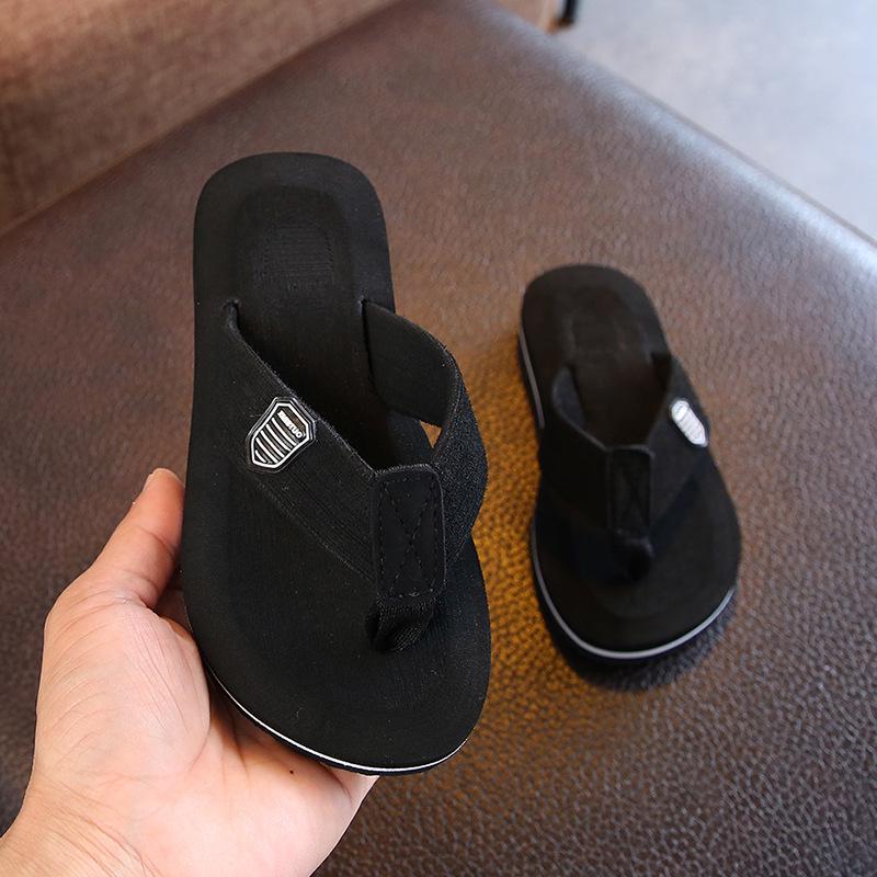 Rutschfeste, weiche Flip-Flops für Kinder: Herren Sommer Outdoor & Indoor Strandsandalen, Eltern-Kind-Passende Schuhe 27-28 (19cm Inner, 18cm Foot) von Joom DACH