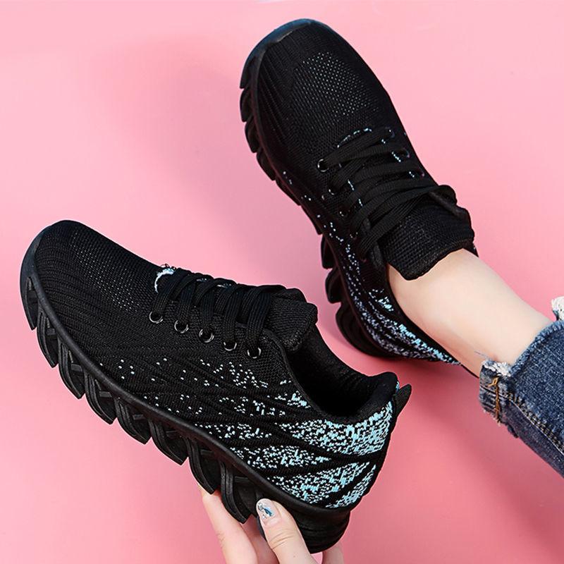 Rutschfeste Damenschuhe in großen Größen, atmungsaktiv und vielseitig für Teenager, Sport-Laufschuhe, Mesh-Freizeitschuhe für Damen 42 blau von Joom DACH