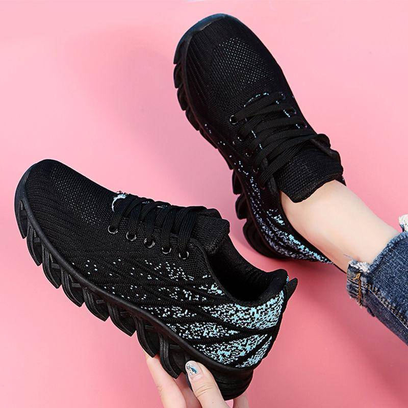 Rutschfeste Damenschuhe in großen Größen, atmungsaktiv und vielseitig für Teenager, Sport-Laufschuhe, Mesh-Freizeitschuhe für Damen 42 blau von Joom DACH